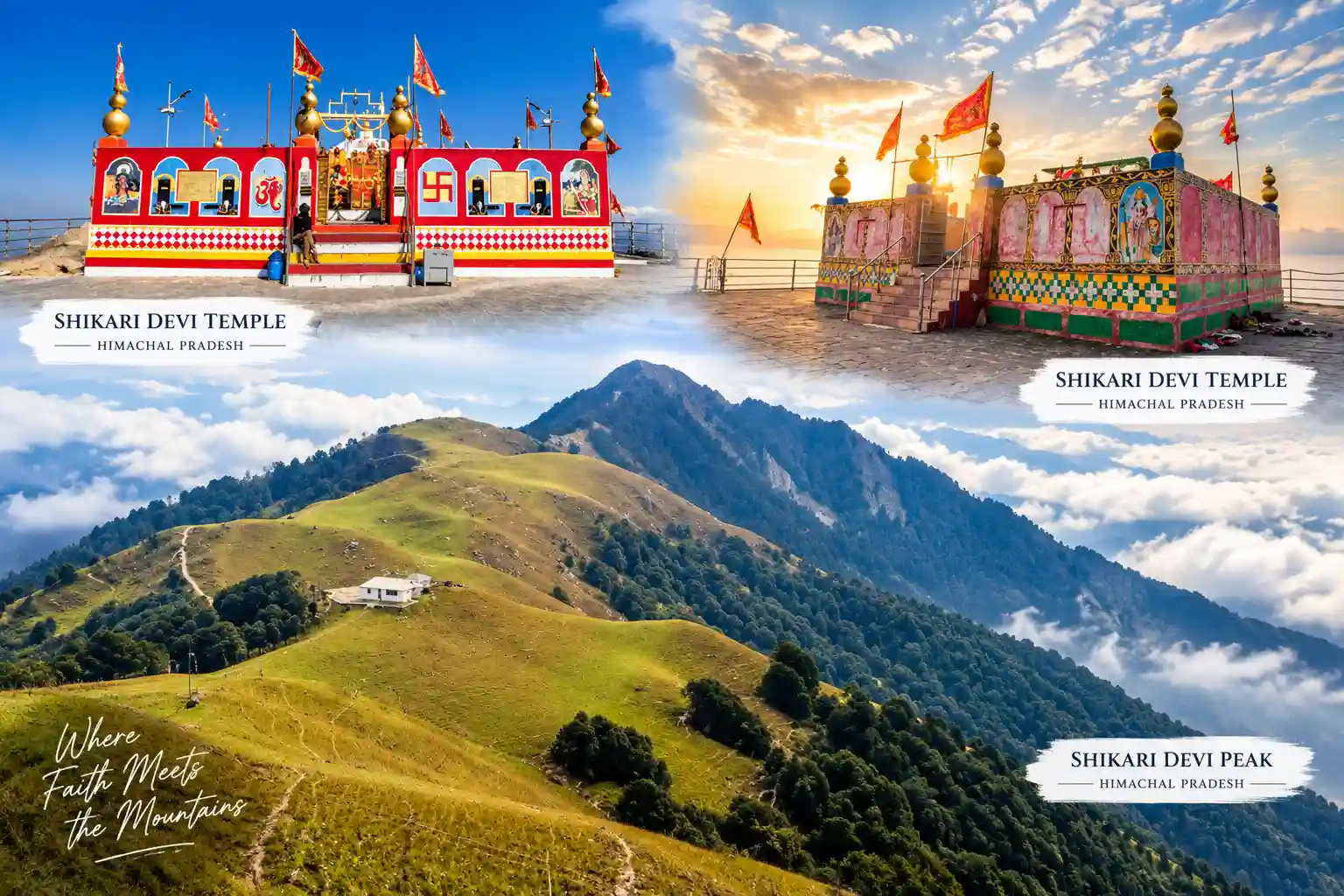 Shikari Devi Temple in Mandi, Himachal Pradesh